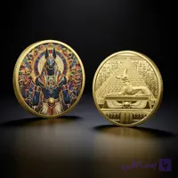 سکه یادبود طرح آنوبیس مصر باستان
