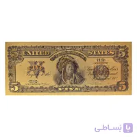 اسکناس 5 دلار آمریکا سال 1899 طرح سرخپوست
