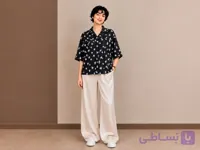 شومیز زنانه گلدار شیشه ای