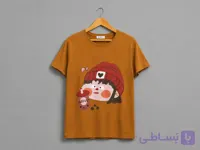 تیشرت زنانه وارداتی قهوه‌ای
