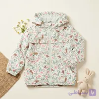 بارانی بچگانه دخترانه برند اچ اند ام H&M سبز طرح طبیعت