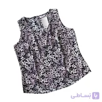 تاپ حلقه‌ای زنانه برند gina مشکی گلدار