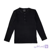 بلوز مردانه آستین بلند برند لیورجی livergy مشکی ساده