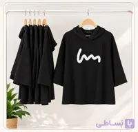 تیشرت کلاهدار باکسی زنانه نخ پنبه درجه یک کد 169