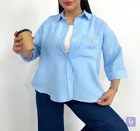 شومیز زنانه جیب دار لینن کد 101