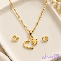 نیم ست زنانه طرح قلب و گل کد SE21