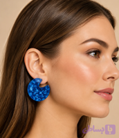 گوشواره زنانه رزینی طرح اقیانوس کد EA27