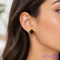 گوشواره میخی ونکلیف مشکی زنانه کد EA10