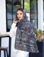 شال نخی چاپی با طرح اسلیمی