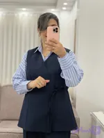 ست وست و شلوار زنانه کرپ جانا