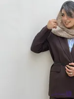 کت و شلوار بلیزر قهوه ای