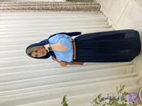 دامن زنانه لنین سورمه ای کمرکش