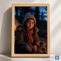 قاب کودک کمپینگ شب