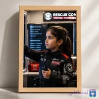 قاب کودک آتش‌نشان و امدادگر