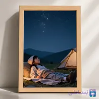 قاب کودک کمپ زیر ستاره‌ها