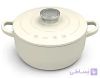 قابلمه چدن اسمگ رنگ کرم