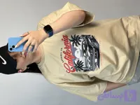 تیشرت باکسی طرح موستانگ TAN - کالکشن The Vintage Club، نخ پنبه