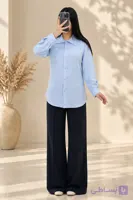 شومیز باکسی آستین بلند زنانه پاییزه | پارچه کوپرا گرم بالا