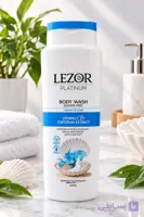 شامپو بدن کرمی lezor بدون سولفات حاوی ویتامین c و چیتوسان