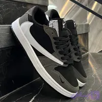 کفش کتانی مردانه نایک ترویس مشکی طوسی NIKE travis scott