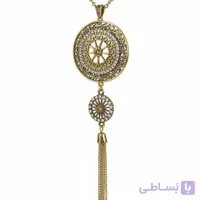 گردنبند زنانه با پلاک دو خورشید