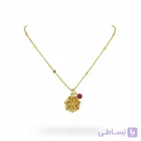 گردنبند زنانه با پلاک گل درشت