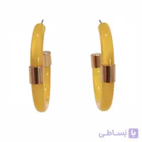 گوشواره زنانه نیم حلقه زرد