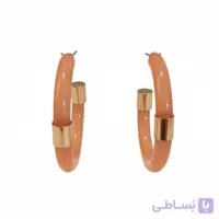 گوشواره زنانه نیم حلقه گلبهی ( صورتی )