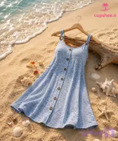 پیراهن زنانه کوتاه کاپشی CUPSHE مدل حصیری