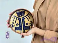 خورش خوری سفالی طرح دوغزال