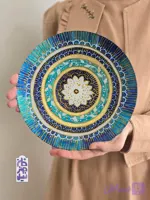 بشقاب شیشه‌ای ویترای طرح فیروزه