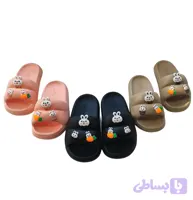 دمپایی دخترانه استیکر دار طرح خرگوش سایزبندی 31تا 36
