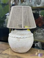 آباژور رومیزی سفالی طنابی