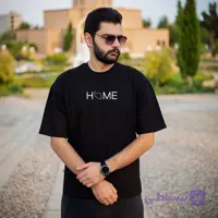 تیشرت مردانه نخ پنبه طرح ایران (HOME)-کد 03