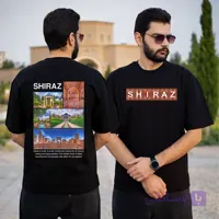تیشرت مردانه نخ پنبه طرح فرش شیراز