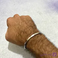 بنگل مردانه استیل مدل پیچ دار