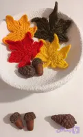 گیره انبری مو بافتنی طرح برگ پاییزی