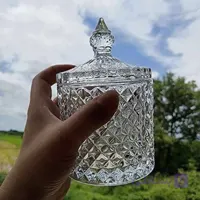 قندان و شکلات خوری بلوری تراشدار وارداتی