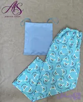 ست کراپ+شلوار سالیوان دخترونه