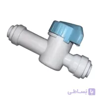 شیر میکس دستگاه تصفیه آب (دو سر فیتینگی با دسته آبی روشن)