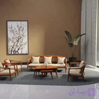 مبل کلاسیک ۷نفر‌ تمام چوب راش