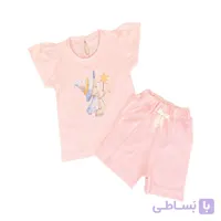 بلوز و‌ شورت صورتی طرح Star