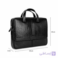 کیف اداری مردانه چرم میراث مدل 1156 مشکی (چرم طبیعی)