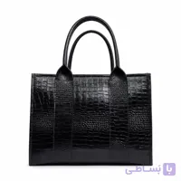 کیف زنانه چرم میراث مدل 107 مشکی روکو (چرم طبیعی)