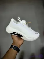 کتونی آدیداس هایپر بوست سفید طوسی تیره | adidas Hyperboost
