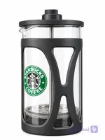 فرنچ پرس ۶۰۰ میلی‌لیتر با لوگوی Starbucks | مناسب قهوه دمی