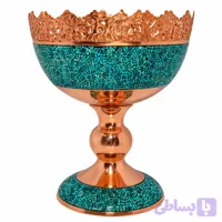 آجیل‌خوری فیروزه‌کوبی مدل پایه‌دار (بزرگ)