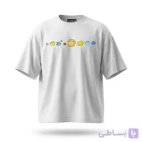 تیشرت سفید طرح کهکشان راه گربه ای کد 59281