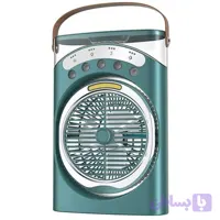 پنکه شارژی مه‌پاش LED دار YT-M2052 | باتری ۳۶۰۰mAh + موتور BLDC کم‌صدا + ۵ نازل مه‌پاش + چراغ قوه COB
