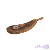 ظرف پذیرایی دفرمه دسته‌دار چوب گردو